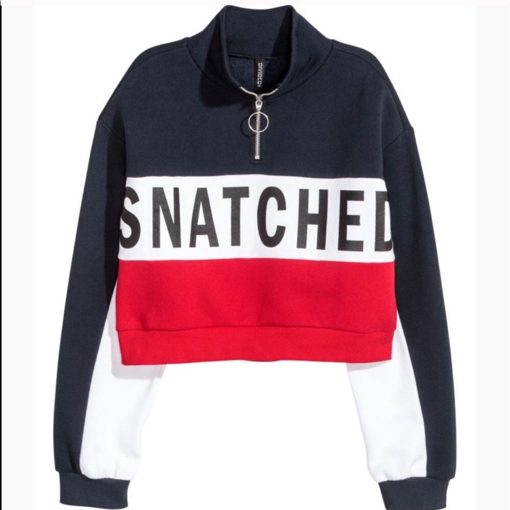 h&m ‘snatched’ cropped sweatshirt!